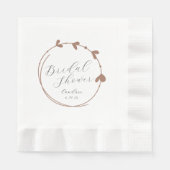 Serviette En Papier Fête des mariées Mocha simple de couronne de coeur (Devant)