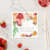 Serviette En Papier Fête des mariées Moderne Aquarelle Automne Art (En situation)