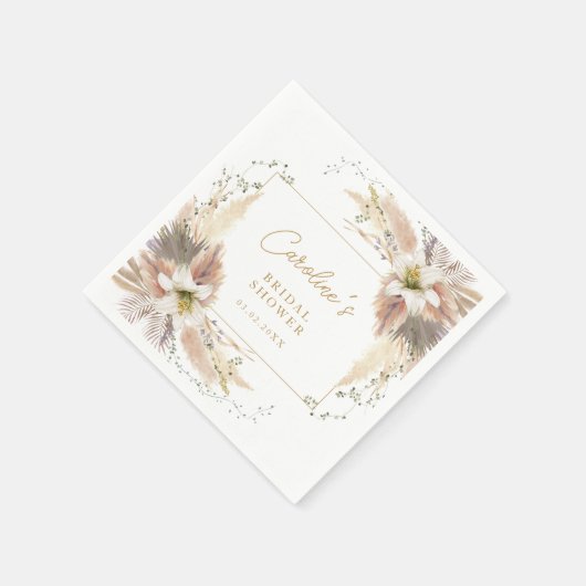 Serviette En Papier Fête des mariées moderne Boho (Coin)