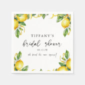 Serviette En Papier Fête des mariées moderne Citrus Lemon (Devant)