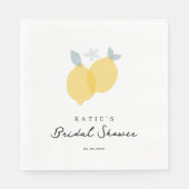 Serviette En Papier Fête des mariées moderne Pastel Citrus Lemons (Devant)