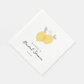 Serviette En Papier Fête des mariées moderne Pastel Citrus Lemons (Coin)