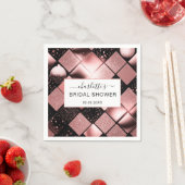 Serviette En Papier Fête des mariées Motif Parties scintillant moderne (En situation)