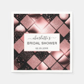 Serviette En Papier Fête des mariées Motif Parties scintillant moderne (Devant)