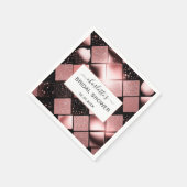 Serviette En Papier Fête des mariées Motif Parties scintillant moderne (Coin)