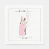 Serviette En Papier Fête des mariées Napkin - Rose Bubbly (Devant)