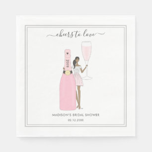 Serviette En Papier Fête des mariées Napkin - Rose Bubbly