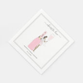 Serviette En Papier Fête des mariées Napkin - Rose Bubbly (Coin)
