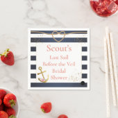 Serviette En Papier Fête des mariées nautique (En situation)