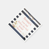 Serviette En Papier Fête des mariées nautique (Coin)