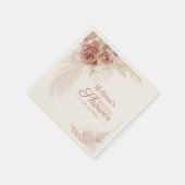 Serviette En Papier Fête des mariées Pampas Papier de terre cuite en l (Coin)