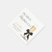 Serviette En Papier Fête des mariées Pearl & Prosecco Black Bow (Coin)