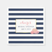 Serviette En Papier Fête des mariées | Peony blush de minuit (Devant)