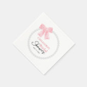 Serviette En Papier Fête des mariées perle circulaire blanche Girl Ros (Coin)
