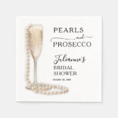 Serviette En Papier Fête des mariées Perles et poursuites (Devant)