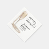 Serviette En Papier Fête des mariées Perles et poursuites (Coin)