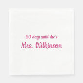 Serviette En Papier Fête des mariées personnalisée (Devant)