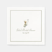 Serviette En Papier Fête des mariées personnalisée Élégante Classique (Devant)