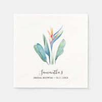 Fête des mariées personnalisée Fleur tropicale