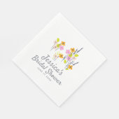 Serviette En Papier Fête des mariées personnalisée Fleurs sauvages de (Coin)