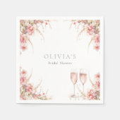 Serviette En Papier Fête des mariées pétale et poursuites (Devant)