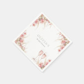 Serviette En Papier Fête des mariées pétale et poursuites (Coin)