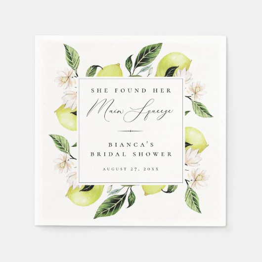 Serviette En Papier Fête des mariées principale de la taille des citro (Devant)