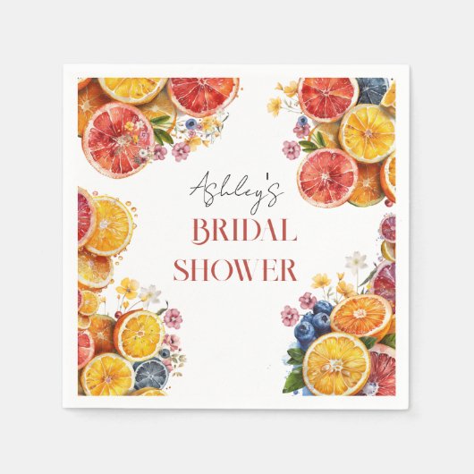 Serviette En Papier Fête des mariées principale des agrumes (Devant)