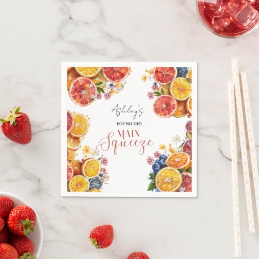 Serviette En Papier Fête des mariées principale des agrumes (En situation)