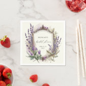 Serviette En Papier Fête des mariées Régale Lavande Aquarelle (En situation)