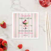 Serviette En Papier Fête des mariées Retro Strawb Parfaite Matcha Rose (En situation)