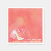 Fête des mariées Rose mariée à être papier Napkin