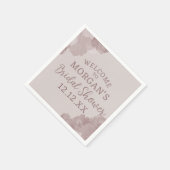 Serviette En Papier Fête des mariées Rose rose pâle à la floraison ser (Coin)