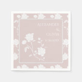 Serviette En Papier Fête des mariées rose vierge (Devant)