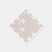 Serviette En Papier Fête des mariées rose vierge (Coin)