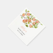 Serviette En Papier Fête des mariées Rustique Sweet Peach (Coin)