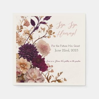 Serviette En Papier Fête des mariées Sip Sip Hooray | Jardin Floral