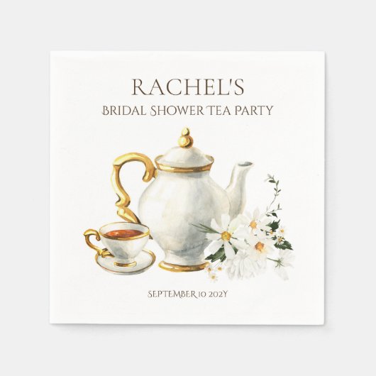 Serviette En Papier Fête des mariées Tea Party (Devant)