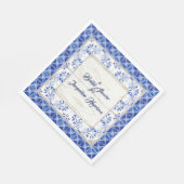 Serviette En Papier Fête des mariées Thé Luncheon Bleu Blanc Ferme (Coin)