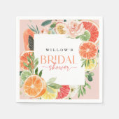 Serviette En Papier Fête des mariées Tropical Citrus Napkin (Devant)