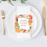 Serviette En Papier Fête des mariées Tropical Citrus Napkin<br><div class="desc">Ce design d'agrumes tropicaux propose des fontes modernes et élégantes (qui changent facilement de couleur !) et un bouquet de fleurs bleues et d'agrumes tropicaux,  dont du citron,  de la chaux,  de l'orange,  du pamplemousse et de la papaye ! . Voir la collection entière pour plus d'articles correspondants !</div>