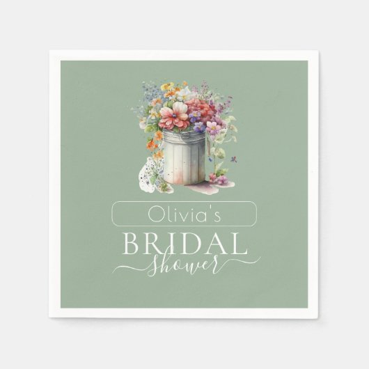 Serviette En Papier Fête des mariées Vase de fleurs de printemps roman (Devant)