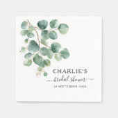 Serviette En Papier Fête des mariées verdoyante moderne et élégant (Devant)