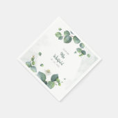 Serviette En Papier Fête des mariées Verdure Eucalyptus Futur Mme Papi (Coin)