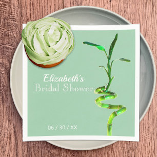 Serviette En Papier Fête des mariées Vert Lucky Bamboo Pastel Personna