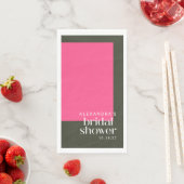 Serviette En Papier Fête des mariées vert rose Super brillant (En situation)