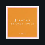 Serviette En Papier Fête des mariées Vintage personnalisée rose simple<br><div class="desc">Fête des mariées de typographie Vintage personnalisée simple Géométrique Rose</div>