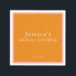 Serviette En Papier Fête des mariées Vintage personnalisée rose simple<br><div class="desc">Fête des mariées de typographie Vintage personnalisée simple Géométrique Rose</div>