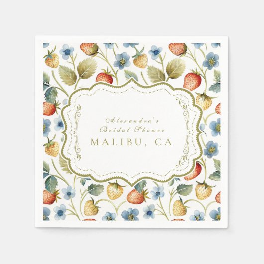 Serviette En Papier Fête des mariées Wild Berry Romance (Devant)