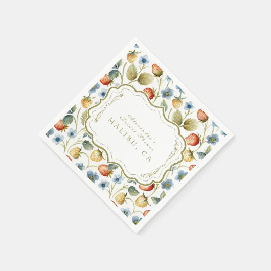 Serviette En Papier Fête des mariées Wild Berry Romance (Coin)